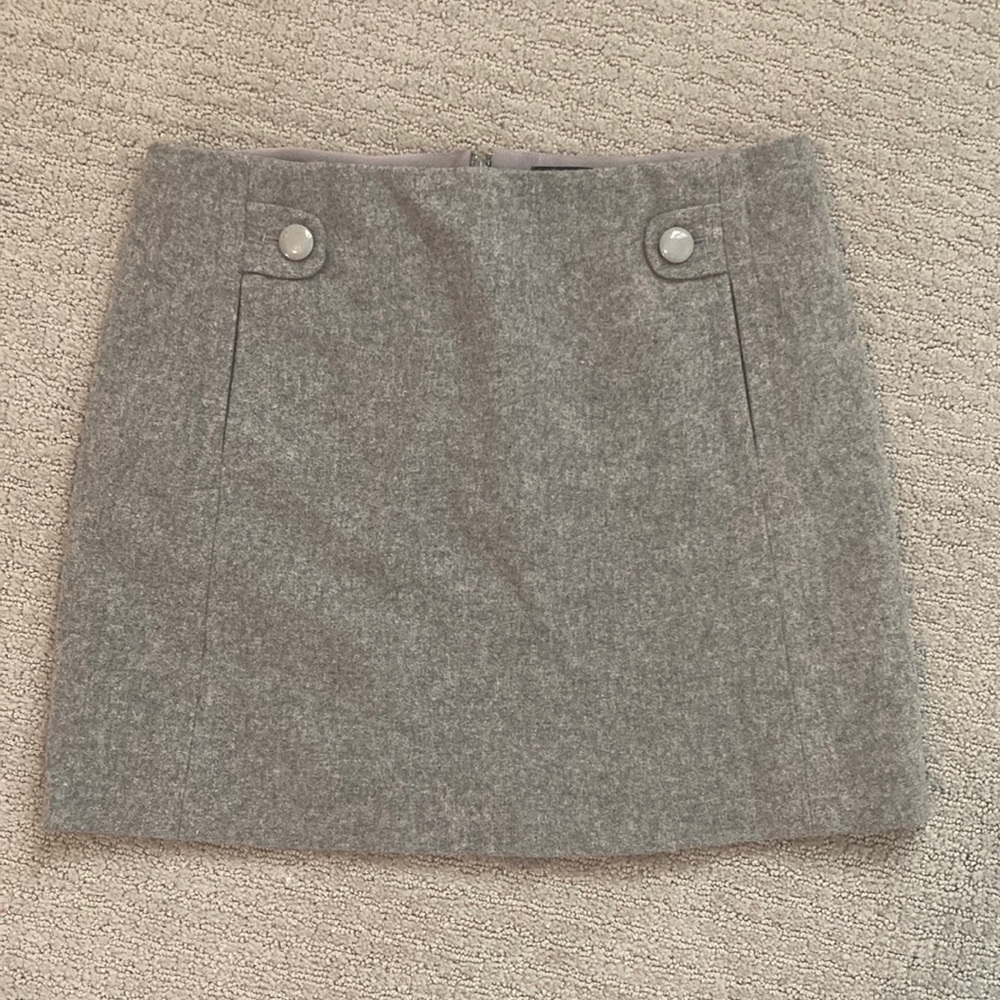 J. Crew 100% wool gray mini skirt size 4